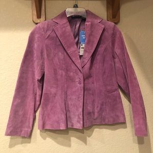 Relativity washable suede jacket